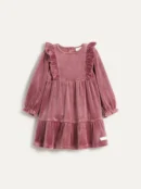 Baby Lilac/Red Velour Dress