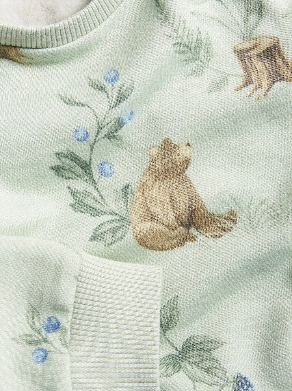 Green Animal Pattern Sweatshirt - obrazek 2