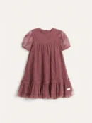 Kids' Red Embroidered Dress